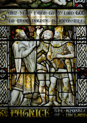 Saint Patrick : &Eacute;clat de vitrail color&eacute;